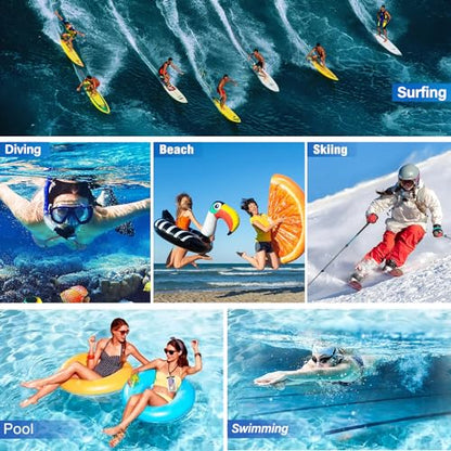 Waterproof Case Compatible with iPhone 14 Pro Max/13/12/11/XR/X/SE/8/7, Galaxy S22/S21 Google up to 7.5" IPX8 Dry Bag Vacation Essentials (Balck-4) - color: Balck-4
