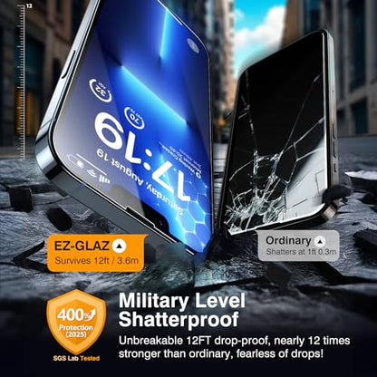 EZ-GLAZ-4+2 Pack for iPhone 13 Pro Screen Protector (6.1") HD Clear - size: iPhone 13 Pro