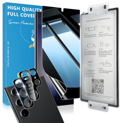 2+2 Pack for Samsung Galaxy S23 Ultra Privacy Screen Protector, PET Film - size: 6.8 inch
