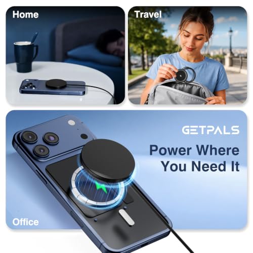 15W Fast Magnetic Wireless Charging Pad Suitable for Travel Home Office - color: Black