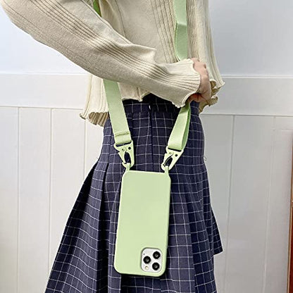 Compatible with iPhone 6/7/8/SE2/SE3,Crossbody Phone Case with Lanyard Cute Soft Silicone Case with Adjustable Shoulder Strap Shockproof Protector Compatible with Women Girls Green - color: Green, size: iPhone 6/7/8/SE2/SE3