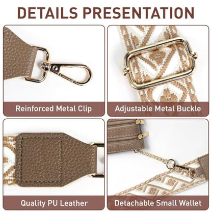 MOLOPPO Detachable Phone Lanyards Crossbody Strap for iPhone for Android - color: Brown