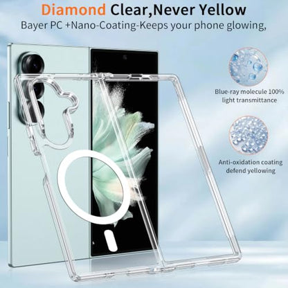 Hensinple for Samsung Galaxy Z Fold 8 Ultra Case,Z Fold8 Ultra| Z Fold 7 Case [Compatible with MagSafe] Translucent Matte Military Grade Protection Shockproof Rugged Magnetic Phone Cover(Clear) - color: Z Fold 8 Ultra-Clear, size: Galaxy Z Fold 8 Ultra| Z
