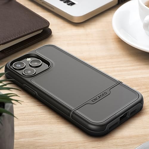 ENCASED Shockproof Case Compatible with iPhone 16 - Ultra Protective Heavy Duty Magnetic Phone Cover, Rebel Series (Black, iPhone 15 Pro) - color: Black, size: iPhone 15 Pro