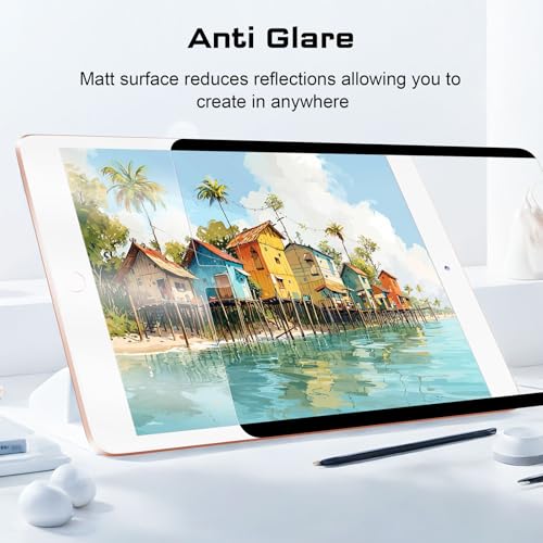 Magnetic Paper Screen Protector for iPad 9th/8th/7th Generation (10.2-Inch, 2021/2020/2019), Detachable and Reusable Nano Adsorption High Sensitive Anti Glare Matte Film for Writing&Drawing - size: Magnetic iPad 10.2inch