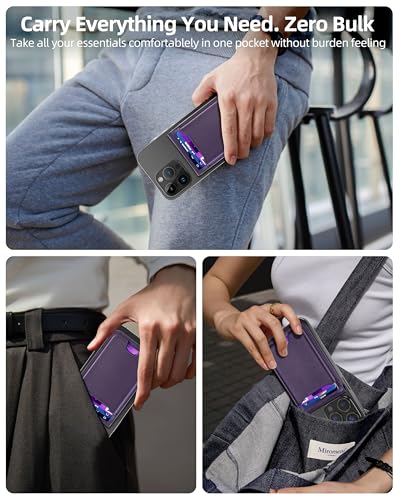 For Magsafe Wallet with Money Clip, 5 Card Holder, Adjustable Stand | Strongest Magnetic Wallet for iPhone 17/16/15/14/13/12 Series, ID Window, RFID Blocking, Not for 13/12 Mini, Elegant Purple - color: Elegant Purple