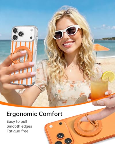 SYNCWIRE for MagSafe Phone Grip, Magnetic Phone Ring Holder - color: Orange