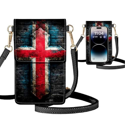 Small Crossbody Bags for Women Touchscreen Cell Phone Bag Cross Body Purses with adjustable Strap,Gifts For Teenage Girls - color: Cross of St. George Flag