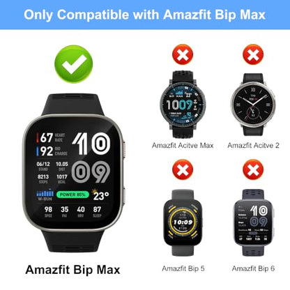8 Pack Screen Protector for Amazfit Bip Max, Soft TPU Self-Healing Bubble Free Anti-Scratch HD Clear Touch Sensitive Protective Film Compatible with Amazfit Bip Max - size: For Bip Max