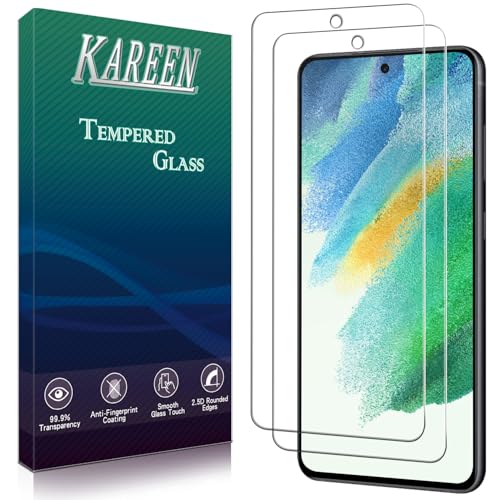 KAREEN Screen Protector for Samsung Galaxy S21 FE 5G Tempered Glass Film - color: Clear