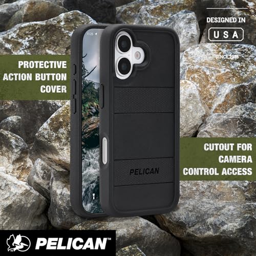 Pelican Protector iPhone 17 Case - Rugged MagSafe Phone Case - Black | Magnetic Phone Case w/16ft Military-Grade Drop Protection - Anti-Scratch, Heavy Duty Phone Cover for iPhone 17 - color: Black, style: iPhone 17