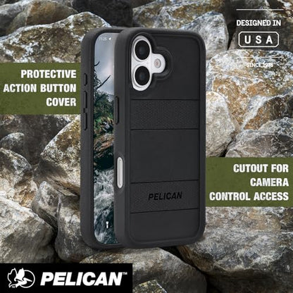 Pelican Protector iPhone 17 Case - Rugged MagSafe Phone Case - Black | Magnetic Phone Case w/16ft Military-Grade Drop Protection - Anti-Scratch, Heavy Duty Phone Cover for iPhone 17 - color: Black, style: iPhone 17