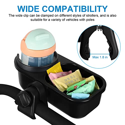 Accmor Stroller Cup Holder, Drinks Holder Bike Walker Wheelchair - color: Tray-Black
