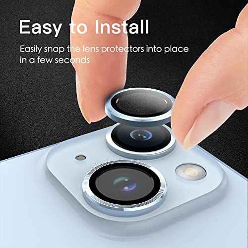 JETech Camera Lens Protector for iPhone 14/14 Plus, Blue, 1 Set - color: Blue
