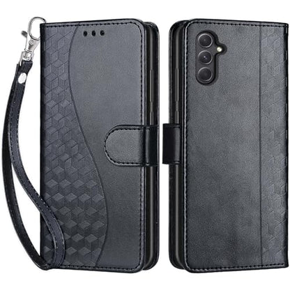 Wallet Case for Samsung Galaxy A54 5G, Black | Women Flip Folio Cover, Embossed PU Leather, Stand, Credit Card Holders Slots, Wrist Strap - color: 3
