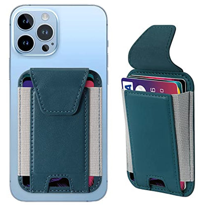Miroddi for MagSafe Wallet with Privacy Flap, Strongest Magnetic Wallet | 7 Cards Holder, RFID Blocking, Leather Magnetic Phone Wallet for iPhone 17/16/15/14/13/12 Series and Pixel 10 Series - color: Dark Blue