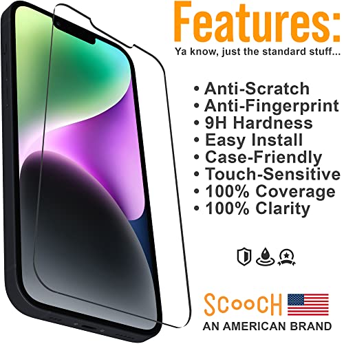 Scooch® Tempered Glass Multipack for iPhone 13 Pro Max, 3 Screen Protectors and 2 Camera Lens Protectors, Premium 9H Tempered Glass, Anti-Scratch, Anti-Fingerprint, Impact Resistant - size: iPhone 13 Pro Max