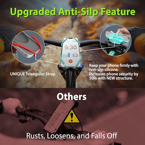 Bone Bike Tie 5 Pro, Universal Bike Phone Stem Mount for 4.7"-7.2" Phones - color: Turquoise - Bike Tie 5 Pro