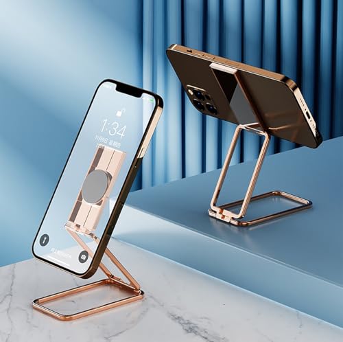 Self-Adhesive Back-Mount 360° Rotatable Phone Ring Kickstand(Amber) - color: Amber