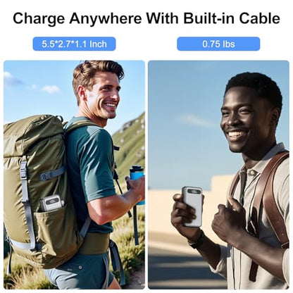 SIXTHGU Power Bank 20000mAh, PD 45W and QC 4.0 Fast Charging Portable Charger with 3 Outputs & 2 Inputs and USB C Cable, for iPhone 16/15/15 Pro/15 Pro Max/15 Plus, MacBook, Galaxy, and More.