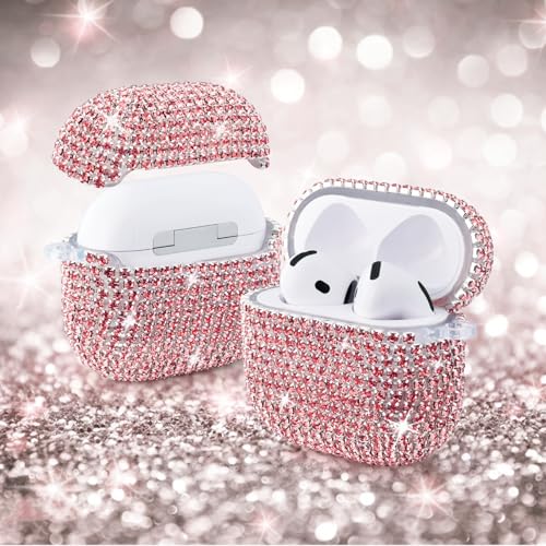 VISOOM Airpods 5 4 Cases iPods 4/5 Cover for Women,Unique Jewelry Design - color: J-Pink, size: Airpods 4/5(2024/2026)