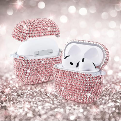 VISOOM Airpods 5 4 Cases iPods 4/5 Cover for Women,Unique Jewelry Design - color: J-Pink, size: Airpods 4/5(2024/2026)