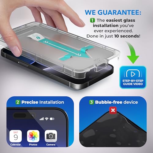 Deppa |2 Pack| Premium Privacy Screen Protector for Iphone 15 Pro Max (6.7') Tempered Glass Edge to Edge Full Cover with Easy Installation Kit Tray - Anti Spy, Private, Dark, Black Film - size: iPhone 15 Pro Max (6.7")