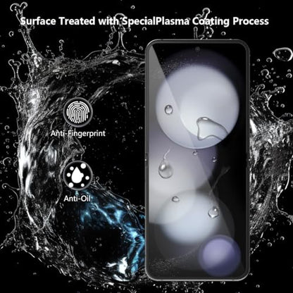 3 Pack for Samsung Galaxy Z Flip 5 Screen Protector Flexible TPU Film with 2 Pack Outer Film Screen Protector, Easy Installation, Self-Healing, HD Clear(Not Glass) - size: for Galaxy Z Flip 5