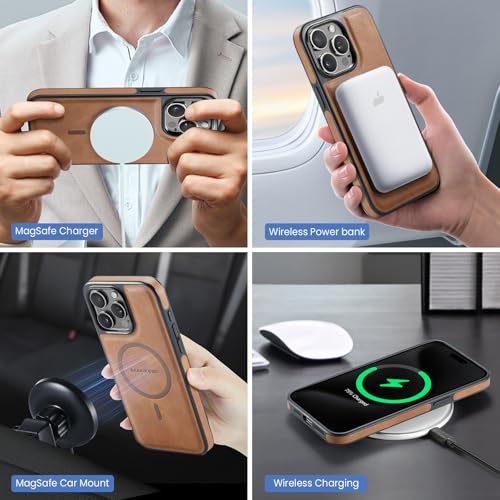 K2 2 in 1 Detachable Magnetic Phone Cases Compatible with iPhone 16 Pro Max Case with Card Holder RFID Blocking, Compatible with Magsafe Wallet, Leather 6.9'' (Brown, iPhone 15 Pro Max) - color: Brown, size: iPhone 15 Pro Max