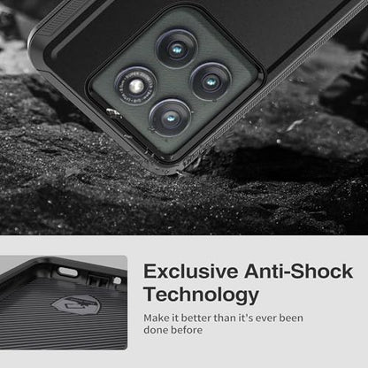 for Motorola Moto Edge 5G 2025 Case, Heavy Duty Protective Case with [3 in 1] Rugged Rubber Shockproof Protection Cover for Moto Edge 2025(Black) - color: Black