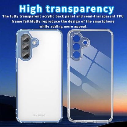 for Samsung Galaxy A36 5G TPU Phone Case (Transparent Blue) | Transparent TPU Smartphone Case, Anti-Fingerprint, Shockproof, Ultra-Thin Durable Protective Cover for Samsung Galaxy A36 - color: Transparent blue