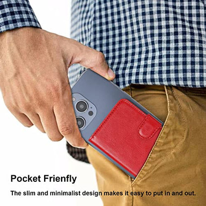 Bocasal for MagSafe Card Wallet for iPhone, Red - color: Red