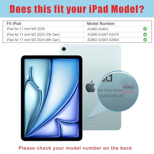 ProCase 1 Pack Privacy Screen Protector for iPad Air 11 inch (M4) 2026 / 7th (M3) 2025 / 6th (M2) 2024, Anti-Spy Tempered Glass Film for iPad Air 11" - size: iPad Air 11" (M4)2026 / (M3) 2025 / (M2) 2024