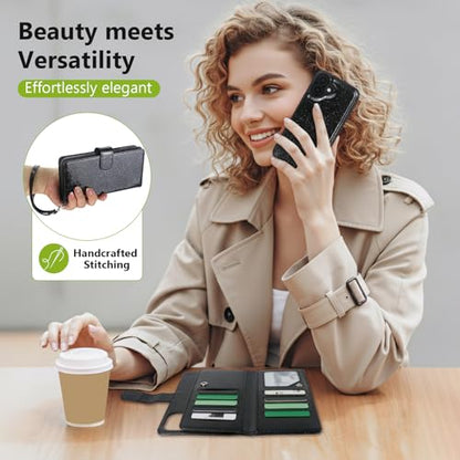 Varikke Wallet Case for iPhone 16 - Compatible with Magsafe, Black - color: (Compatible with MagSafe) Black, size: iPhone 16 6.1"