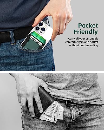 For Magsafe Wallet, 7 Card Holder, RFID Blocking, Strongest Magnet | Magnetic Wallet for iPhone 17/16/15/14/13/12 Series, for Magsafe Card Holder with 2 Card Slots, Vegan Leather, Green - color: Green