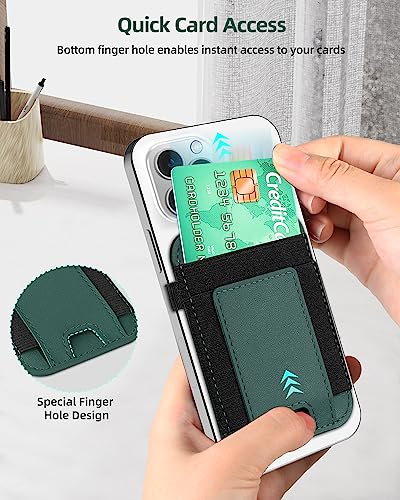For Magsafe Wallet, 7 Card Holder, RFID Blocking, Strongest Magnet | Magnetic Wallet for iPhone 17/16/15/14/13/12 Series, for Magsafe Card Holder with 2 Card Slots, Vegan Leather, Green - color: Green