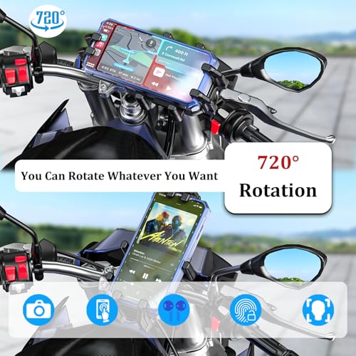 LOKTENWO Motorcycle Phone Mount with Vibration Dampener & Secure Lock