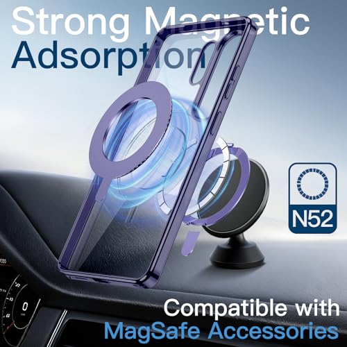 JETech Rotatable Ring Stand Case for Samsung Galaxy S26 Ultra, Heron Purple | Compatible with MagSafe, Clear Back, Stand & Ring Holder, Shockproof Protection - color: Heron Purple, size: Galaxy S26 Ultra