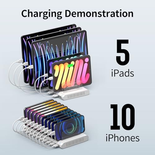Unitek Charging Station for Multiple Devices, USB Charger Dock with SmartIC