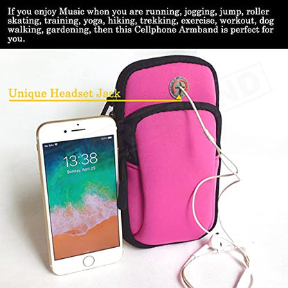 Adjustable Strap Cellphone Arm Bag Wallet Pouch Armband for Cell Phone Keys Cards Walking Jogging Running Hiking Trekking Gardening Skating for iPhone 6 6S 7 8 X XR XS 11 12 Max Pro Plus Samsung -Rose - color: J/Adjustable Rose Bag for Any Arm