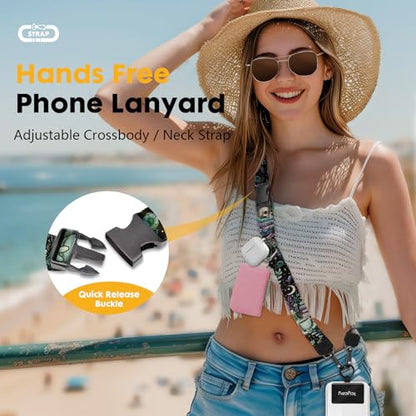 Icycay Phone Lanyard Crossbody Strap Neck Adjustable Teacher Women Skull - color: Skull Book
