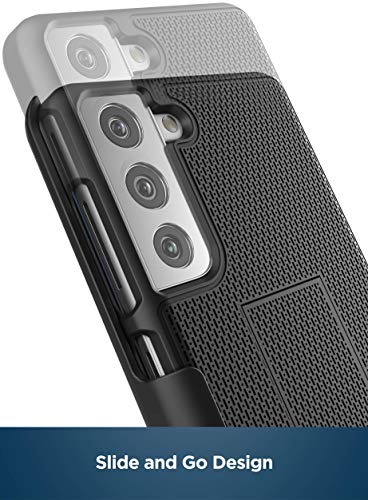 Encased DuraClip Designed for Samsung Galaxy S21 Belt Clip Case (2021) Slim Phone Cover with Holster - Black - size: S21