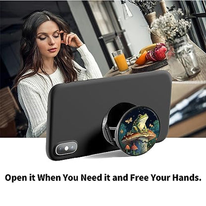 [2 Pack] Cell Phone Grip with Expanding Kickstand, Mushroom Frog - color: Mushroom Frog