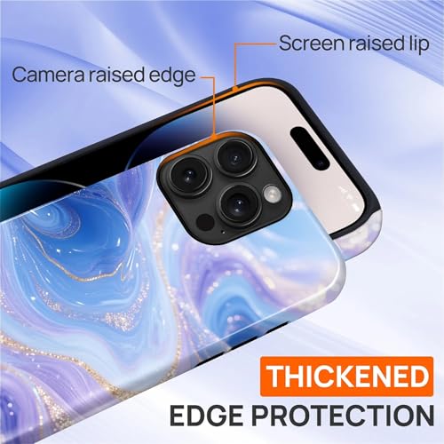 Case for iPhone 14 Pro Max, Shockproof Hybrid Protective Phone Case, Dual-Layer Drop Protection Anti-Scratch, Blue Purple Fluid - color: Blue Purple Fluid, size: iPhone 14 Pro Max