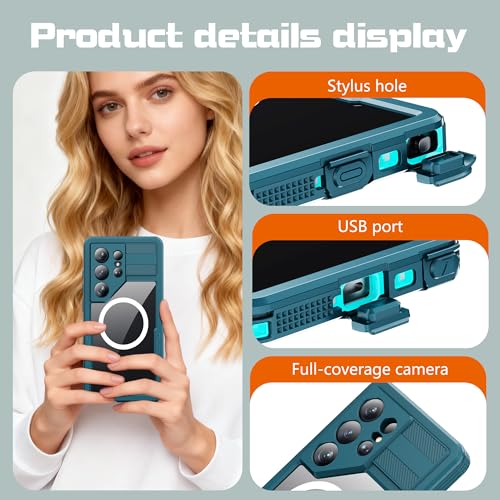 Waterproof Phone Case for Samsung Galaxy S26 Ultra Protective Teal - color: Teal, size: Samsung Galaxy S26 Ultra