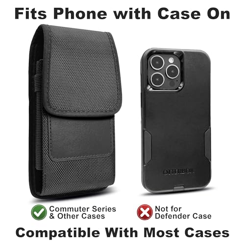 Case for iPhone&Galaxy Standard Models, ID Card Pouch Cover, Black | Compatible with iPhone 17 17Pro 16 15 Pro 14 13 12, 11, X, Xs, XR, Galaxy S26 S25 S24 S23 S22 - size: Standard Models