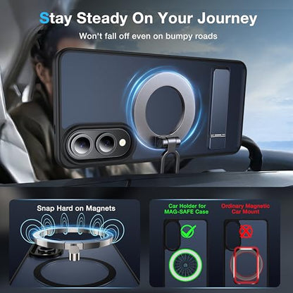 for Samsung Galaxy S25 Edge Case with MagSafe - color: Black, size: Galaxy S25 Edge with Stand