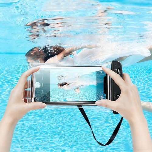 Waterproof Phone Pouch Case -Easy Lock & Heavy Duty IPX8 Water Proof Cell Phone Dry Bag for Beach, Protector for iPhone 17 16 15 14 13 12 11 Pro Max Plus Air, Galaxy S25 S24, 5-10in Black - color: Black