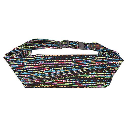 BANDI Running Belt for Women & Men – USA Made No-Bounce Adjustable Waist Pack & Secure Fanny Pack – Fits All Phones, Gels & Essentials – Zipper-Free, Medical Device Friendly - color: Confetti