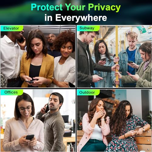 Esanik [2-Pack for iPhone 15 Pro Max 360° Privacy Screen Protector - 4-Way Anti-Spy Tempered Glass,Shatterproof, Anti-Peep, Scratch Resistant,Easy Installation Frame Included